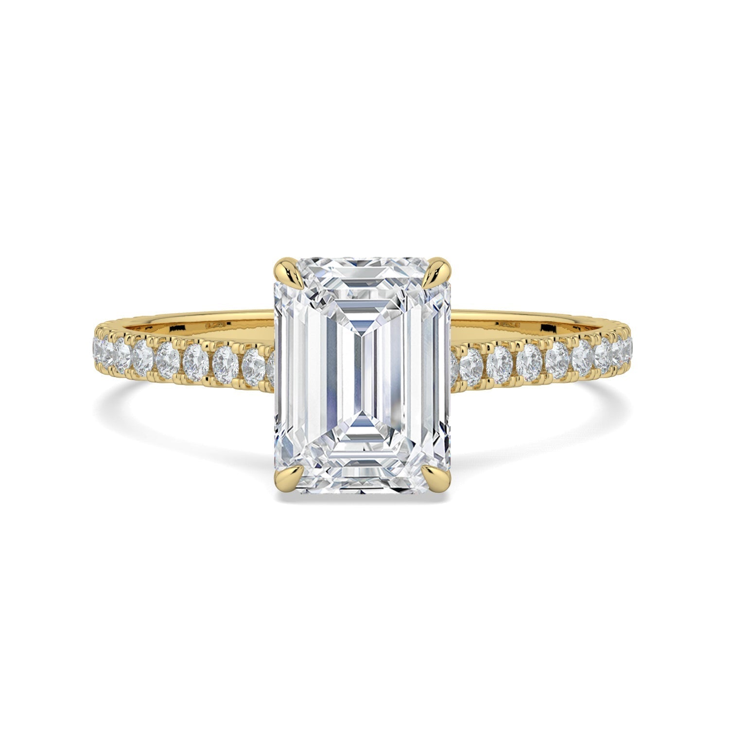 Hidden Halo Emerald-Cut Ring Hidden Halo Emerald-Cut Ring