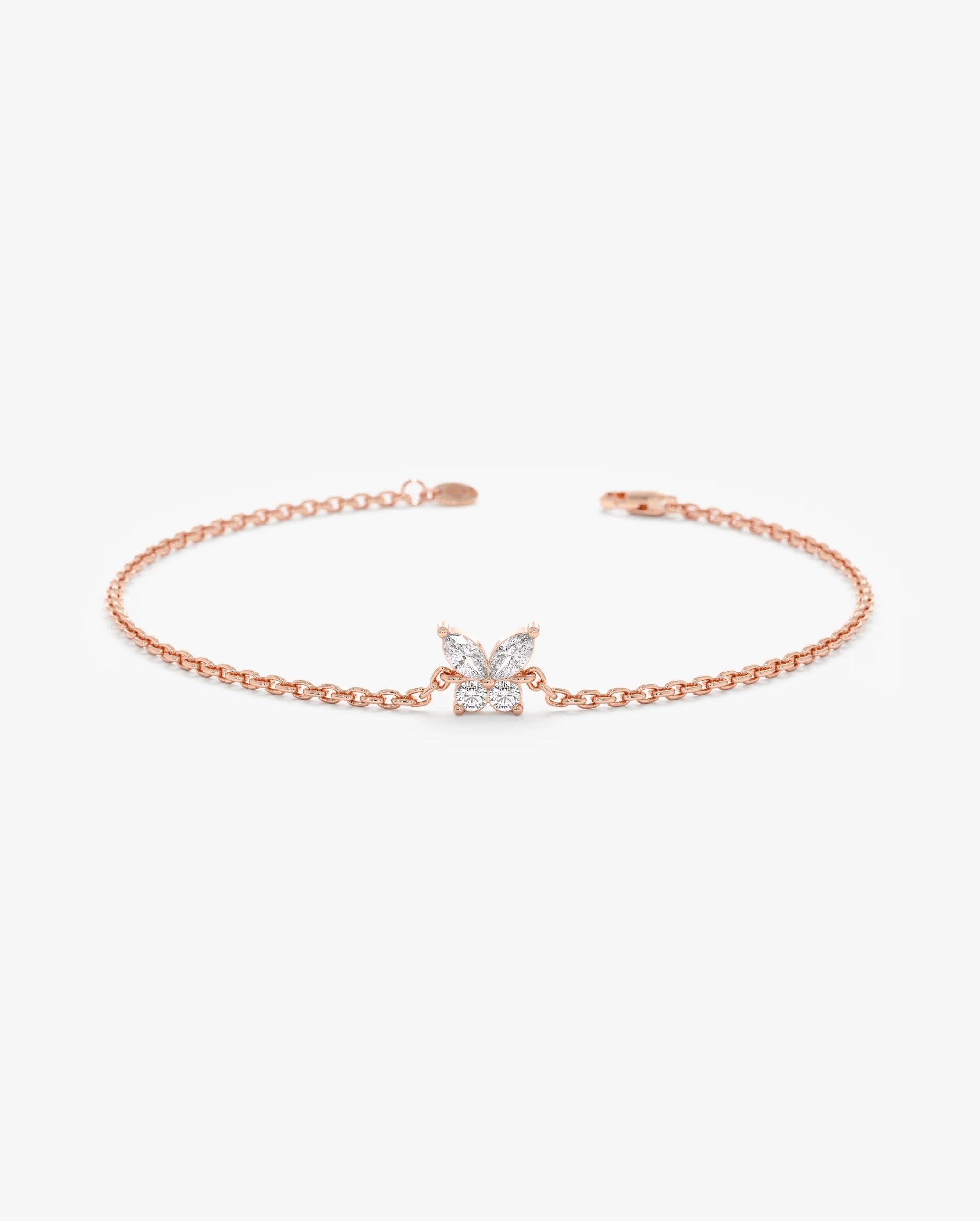 Butterfly Diamond Bracelet 18K Rose Gold