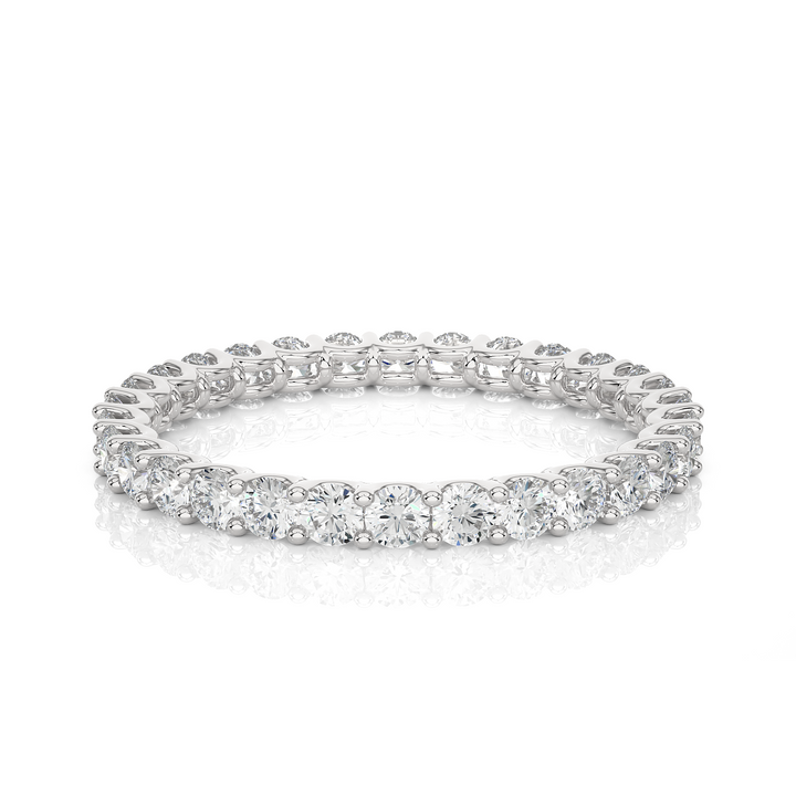 Round Cut Eternity Wedding ring
