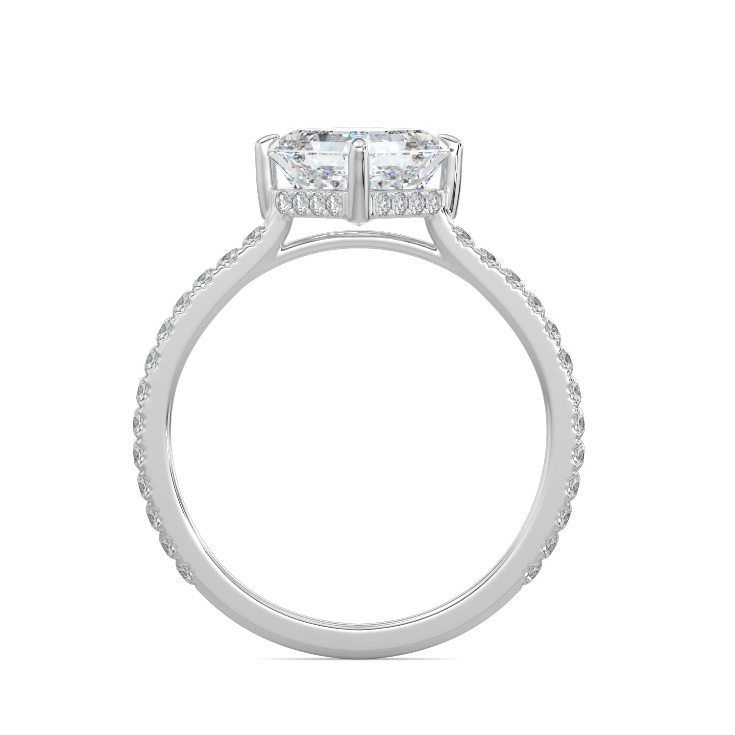 Asscher Diamond Solitaire Ring