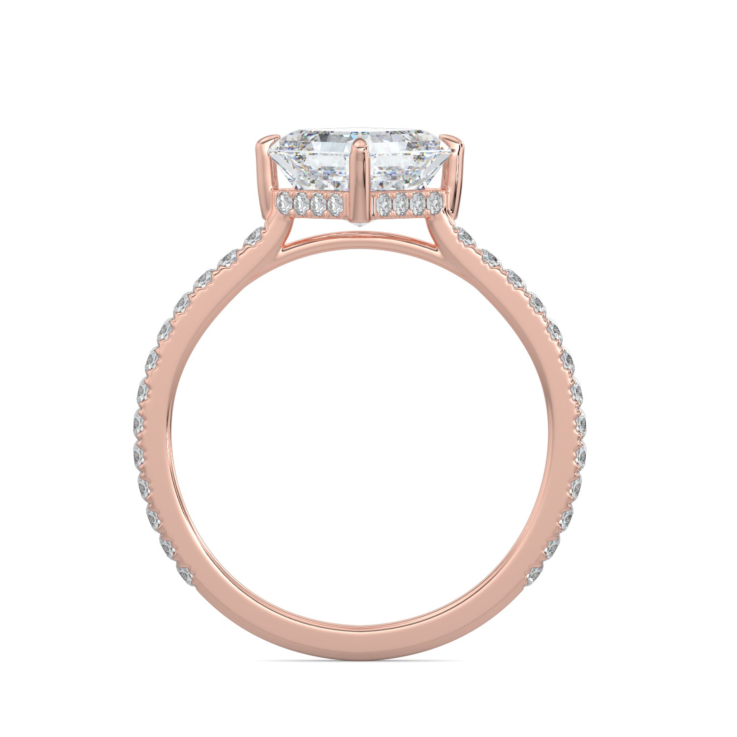 Asscher Diamond Solitaire Ring