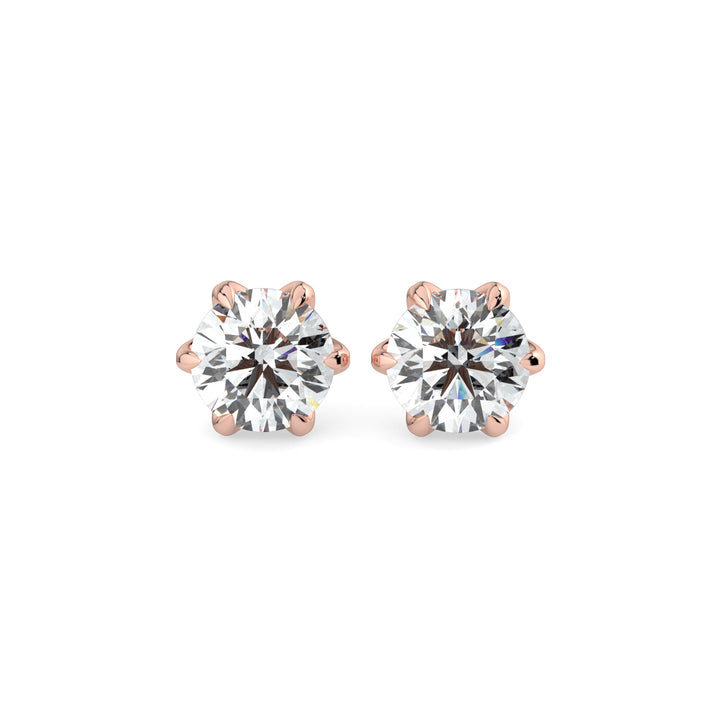 Solitaire Stud Earrings