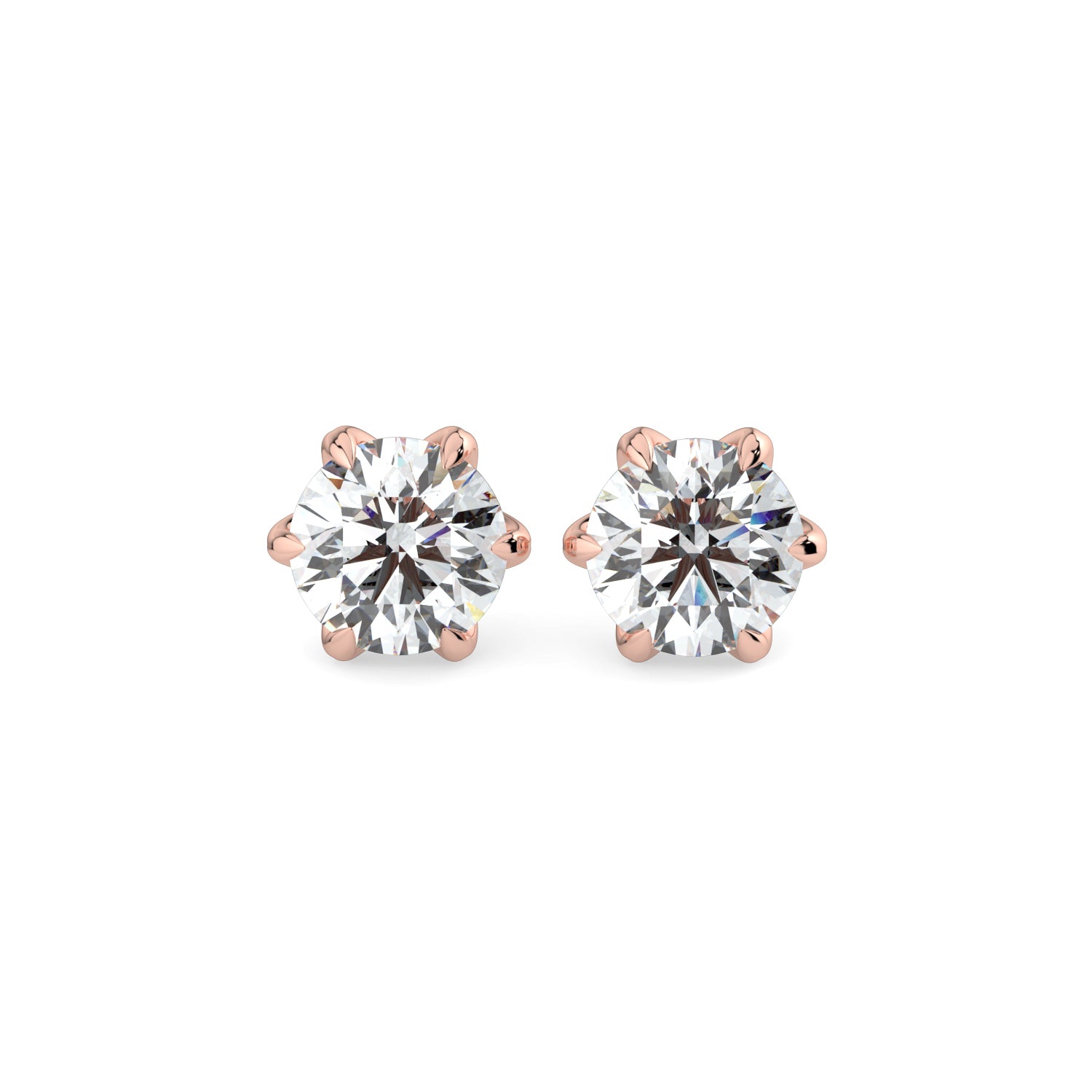 Solitaire Stud Earrings