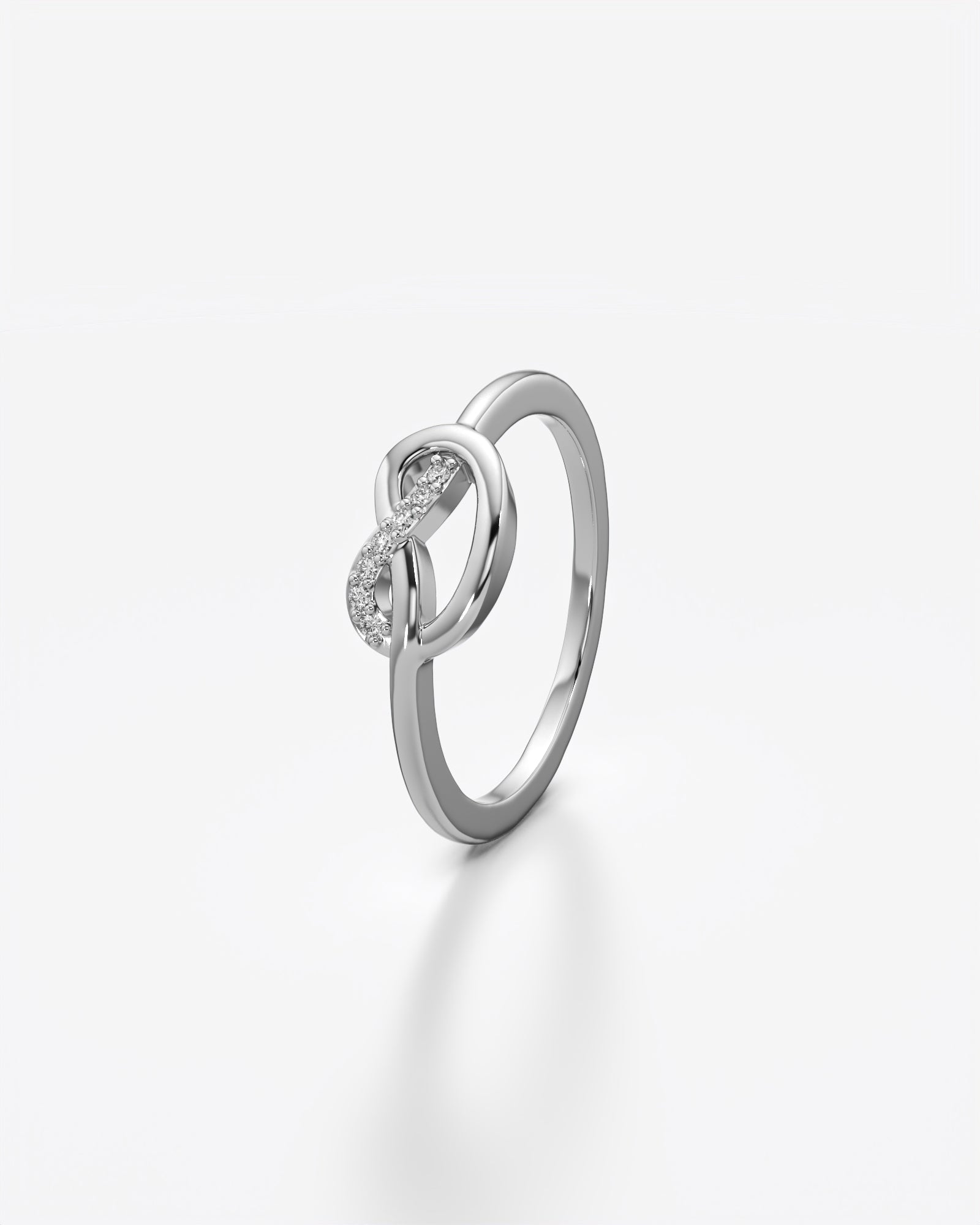Diamond Love Knot Petite Promise Ring