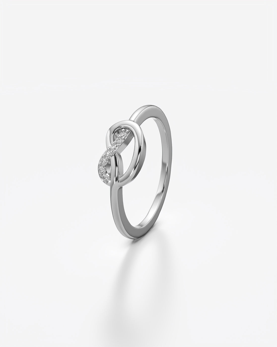 Diamond Love Knot Petite Promise Ring