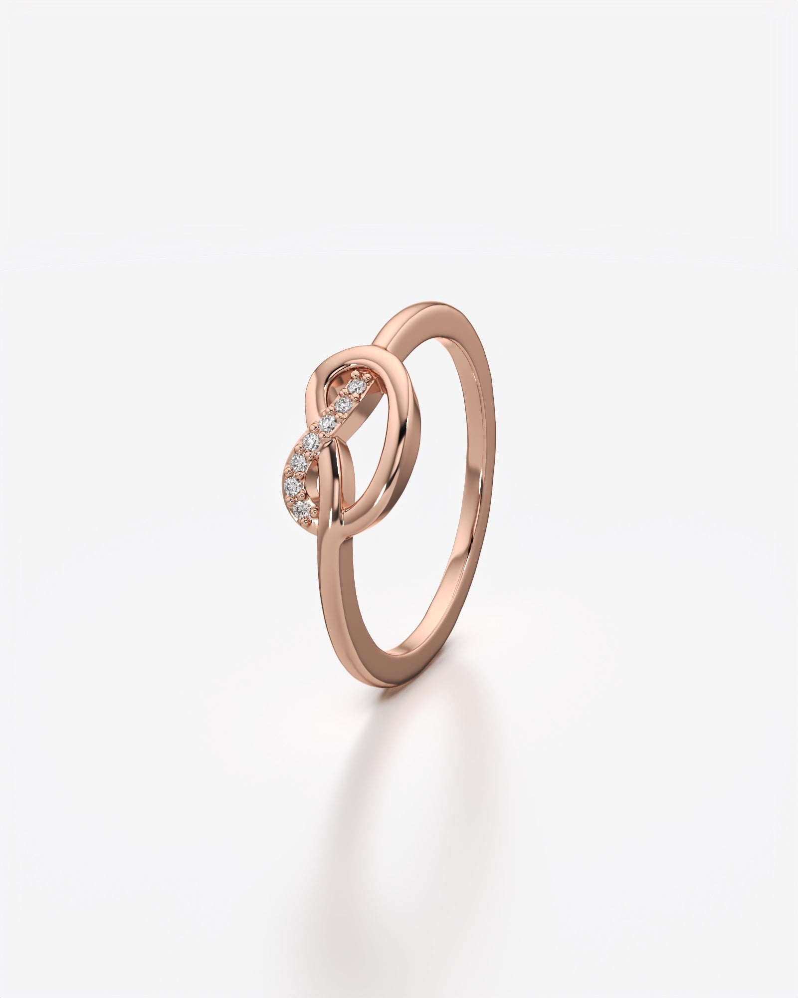 Diamond Love Knot Petite Promise Ring