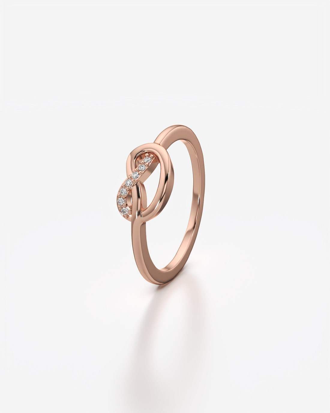 Diamond Love Knot Petite Promise Ring
