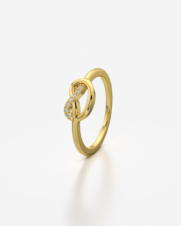 Diamond Love Knot Petite Promise Ring