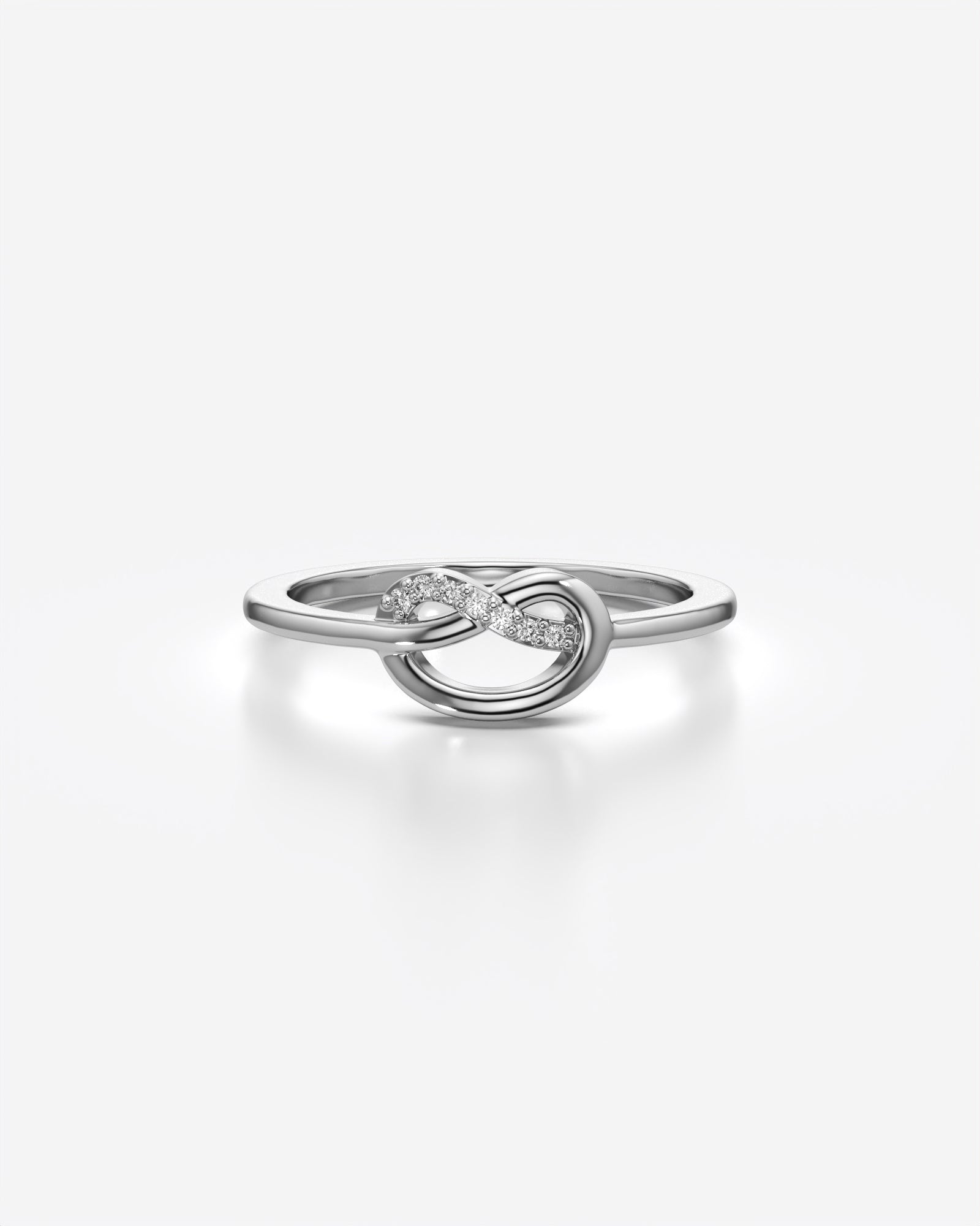 Diamond Love Knot Petite Promise Ring