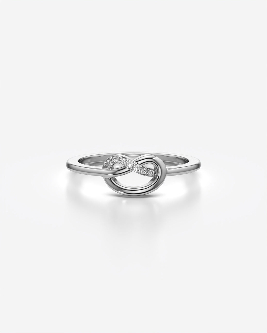 Diamond Love Knot Petite Promise Ring