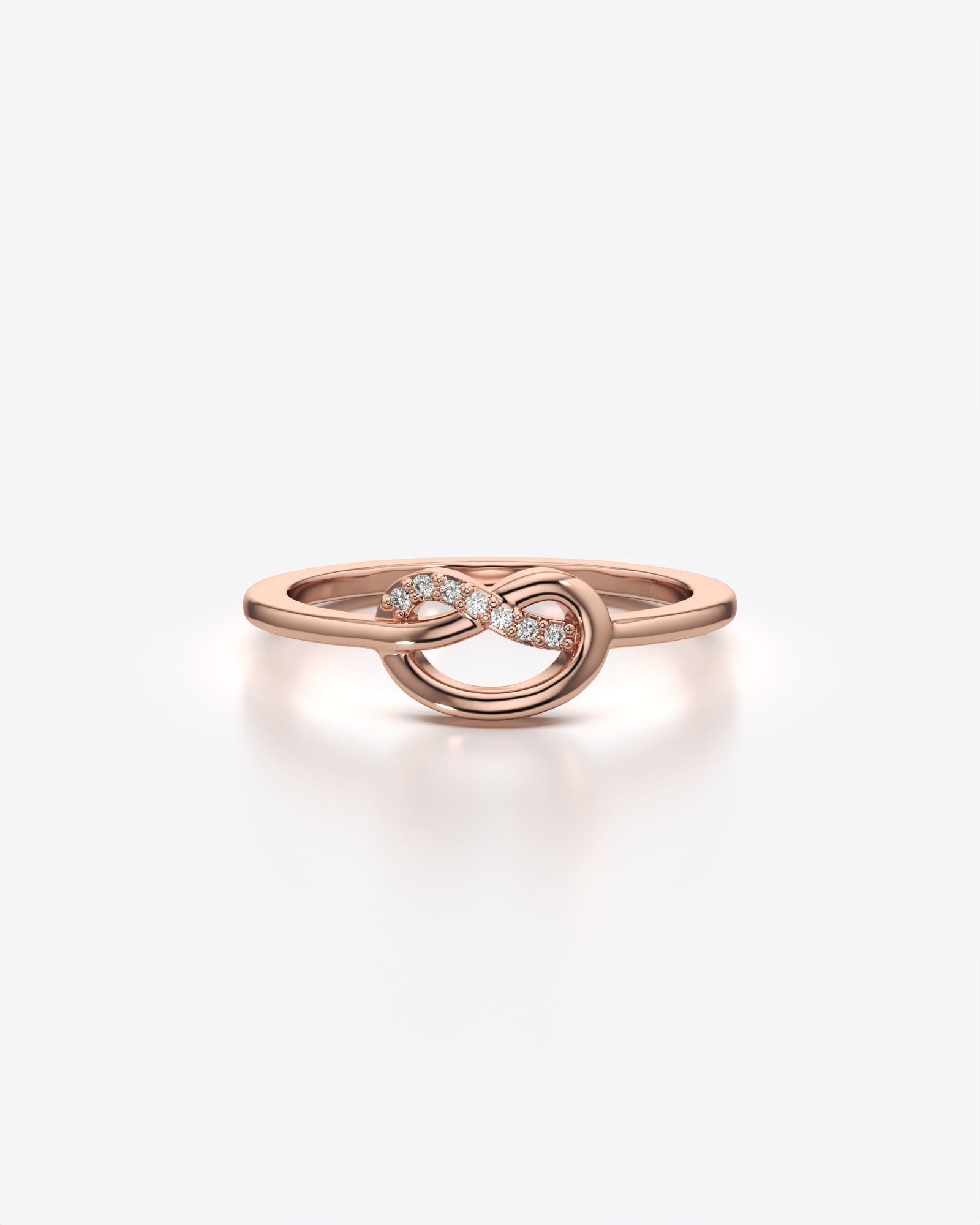 Diamond Love Knot Petite Promise Ring