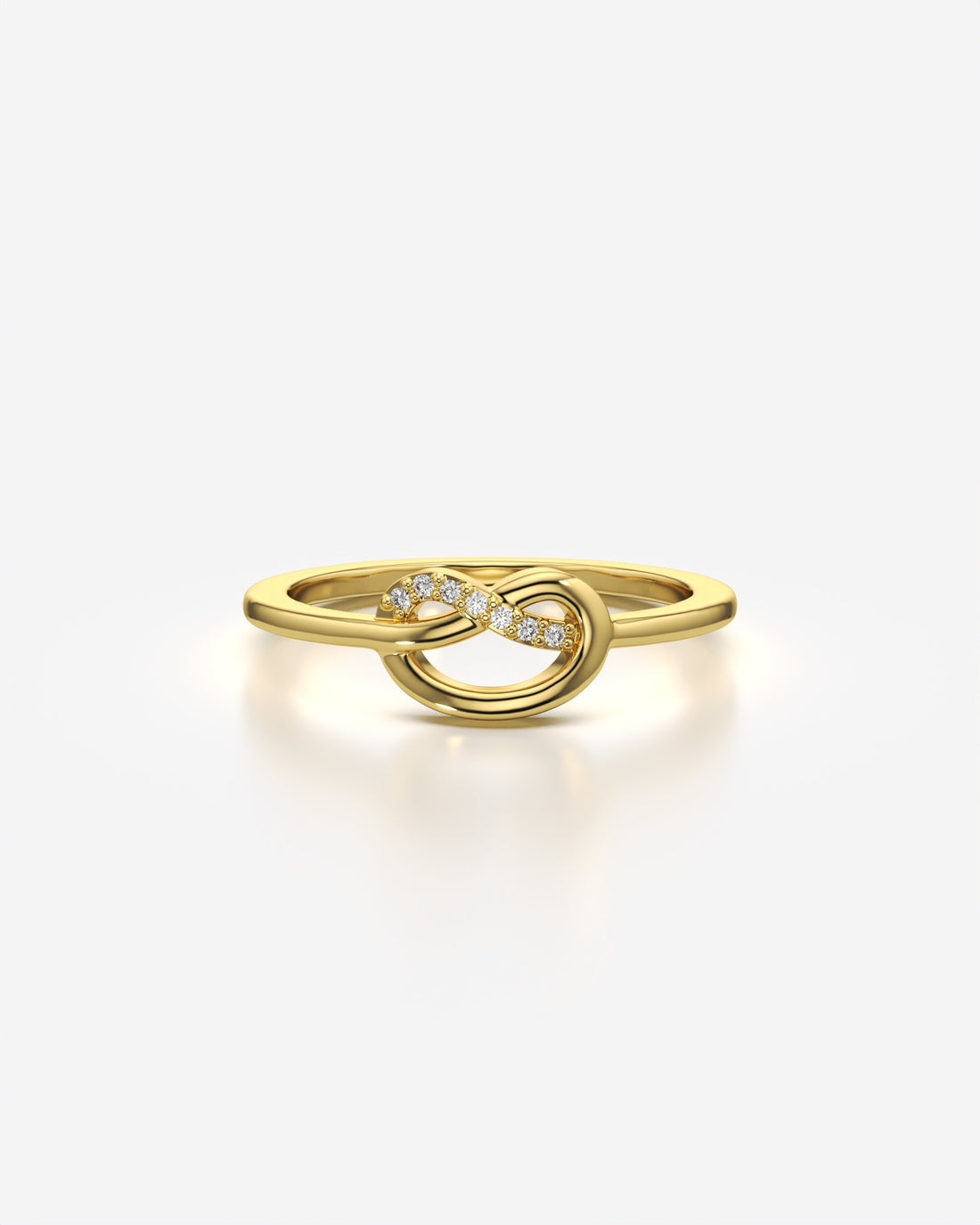 Diamond Love Knot Petite Promise Ring