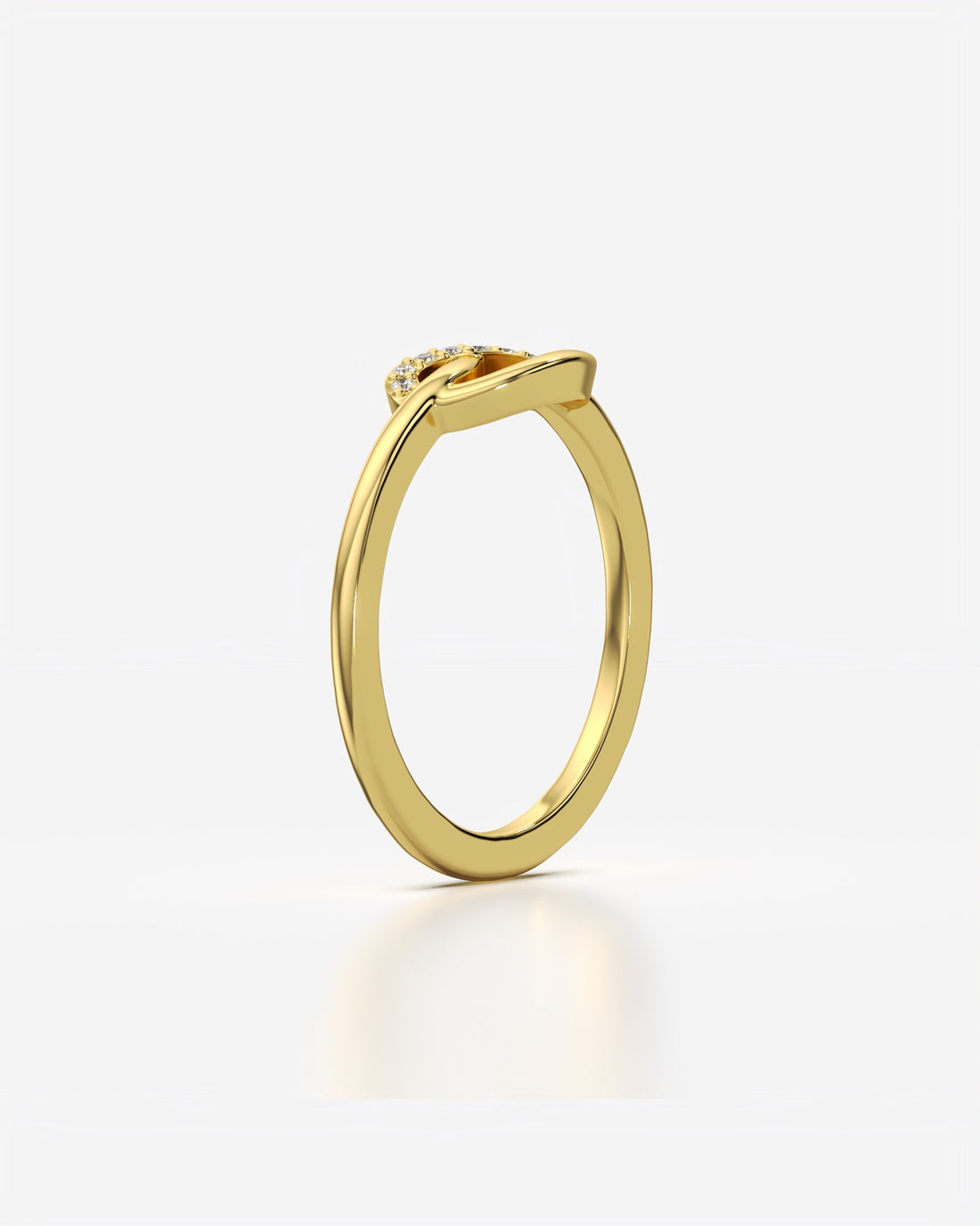 Diamond Love Knot Petite Promise Ring