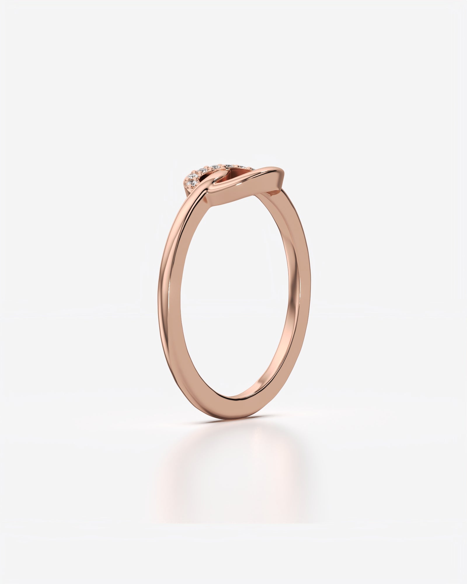 Diamond Love Knot Petite Promise Ring