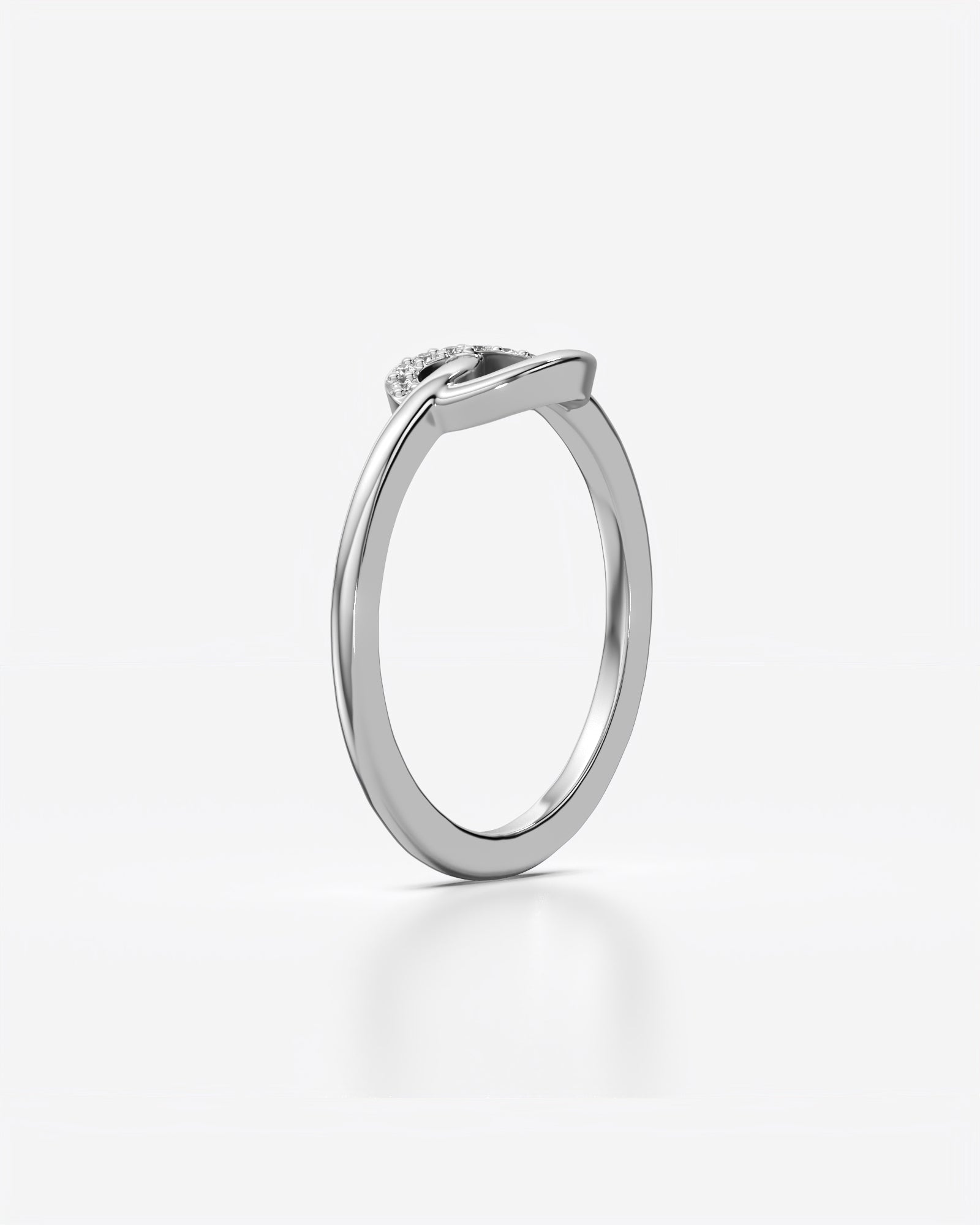 Diamond Love Knot Petite Promise Ring