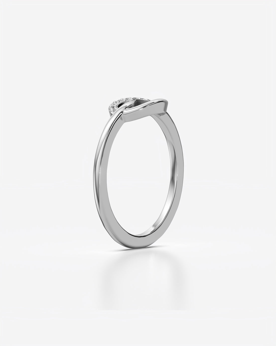 Diamond Love Knot Petite Promise Ring