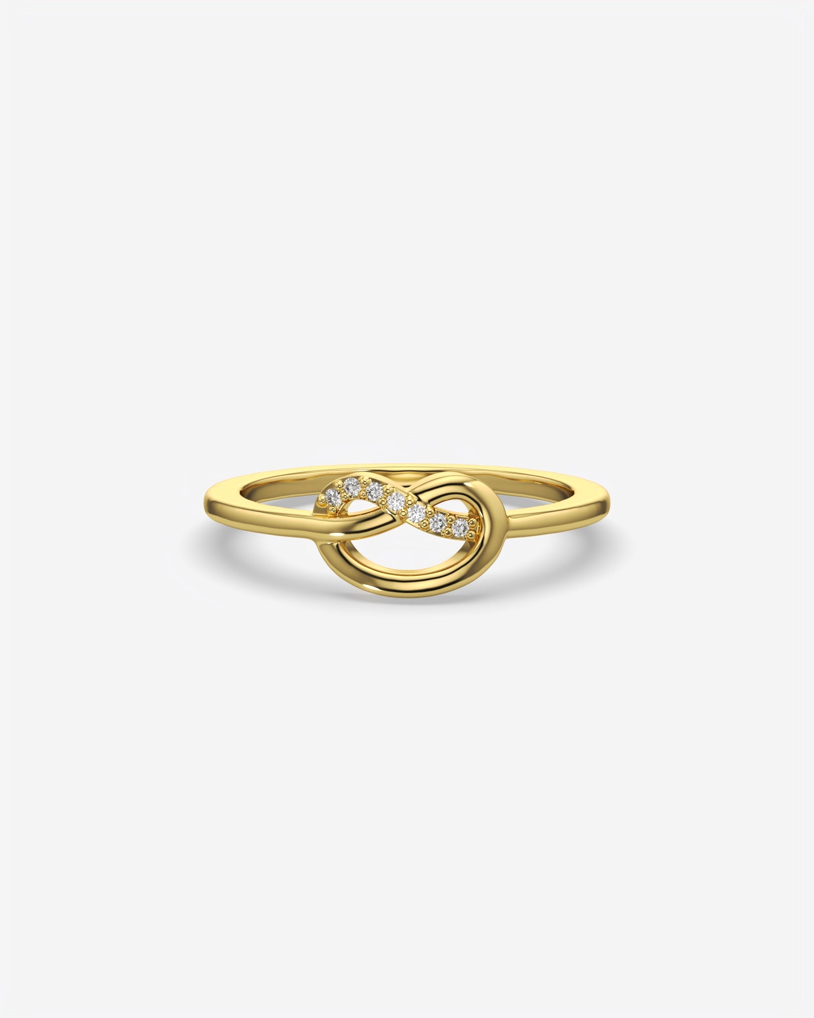 Diamond Love Knot Petite Promise Ring