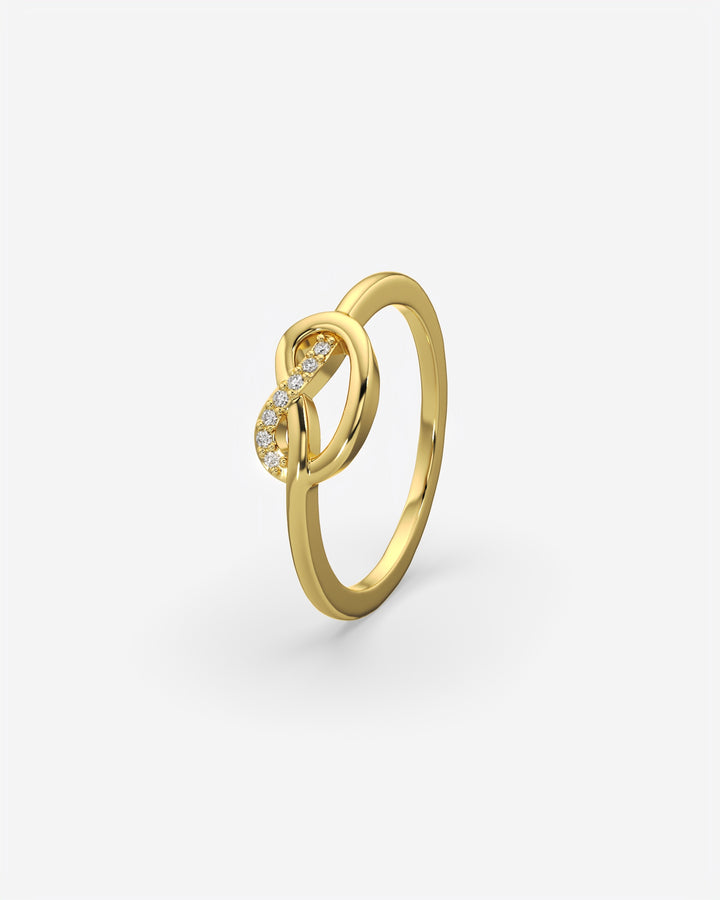 Diamond Love Knot Petite Promise Ring