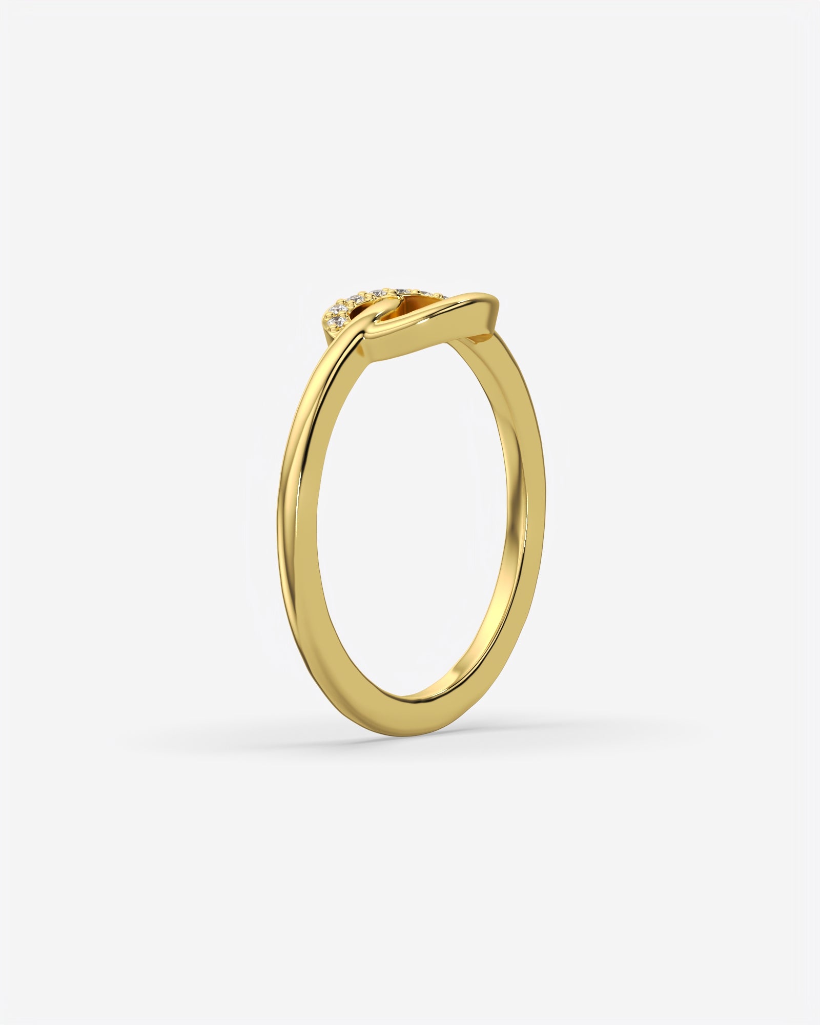 Diamond Love Knot Petite Promise Ring