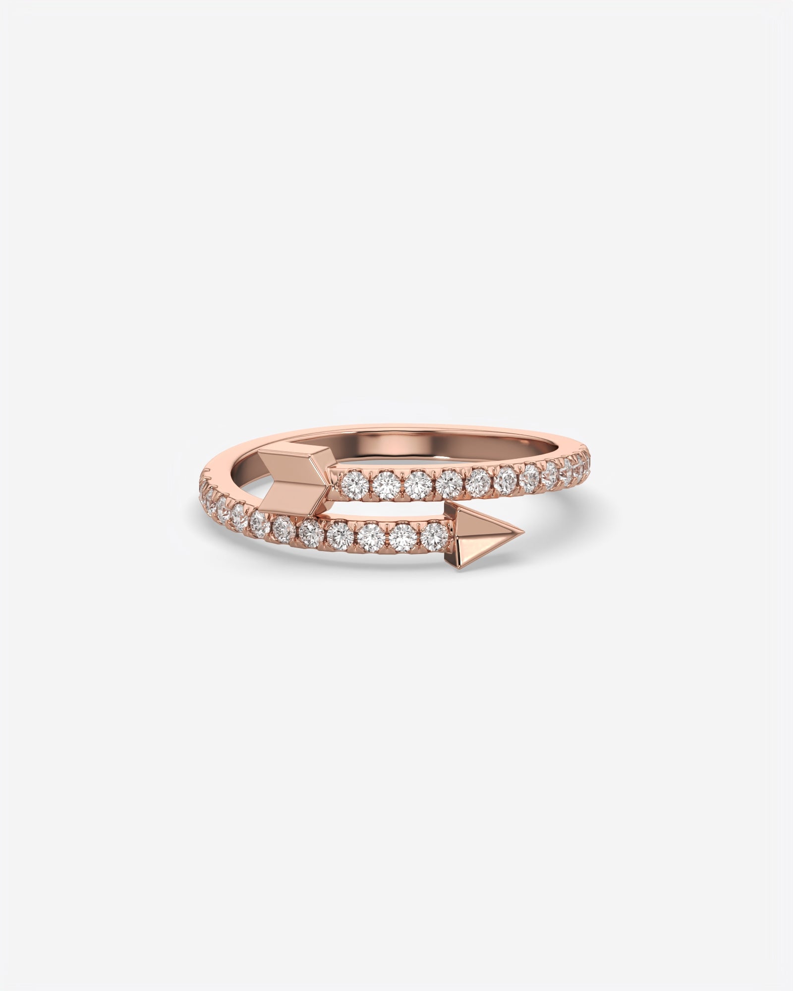 Diamond Arrow Ring 18K Rose Gold