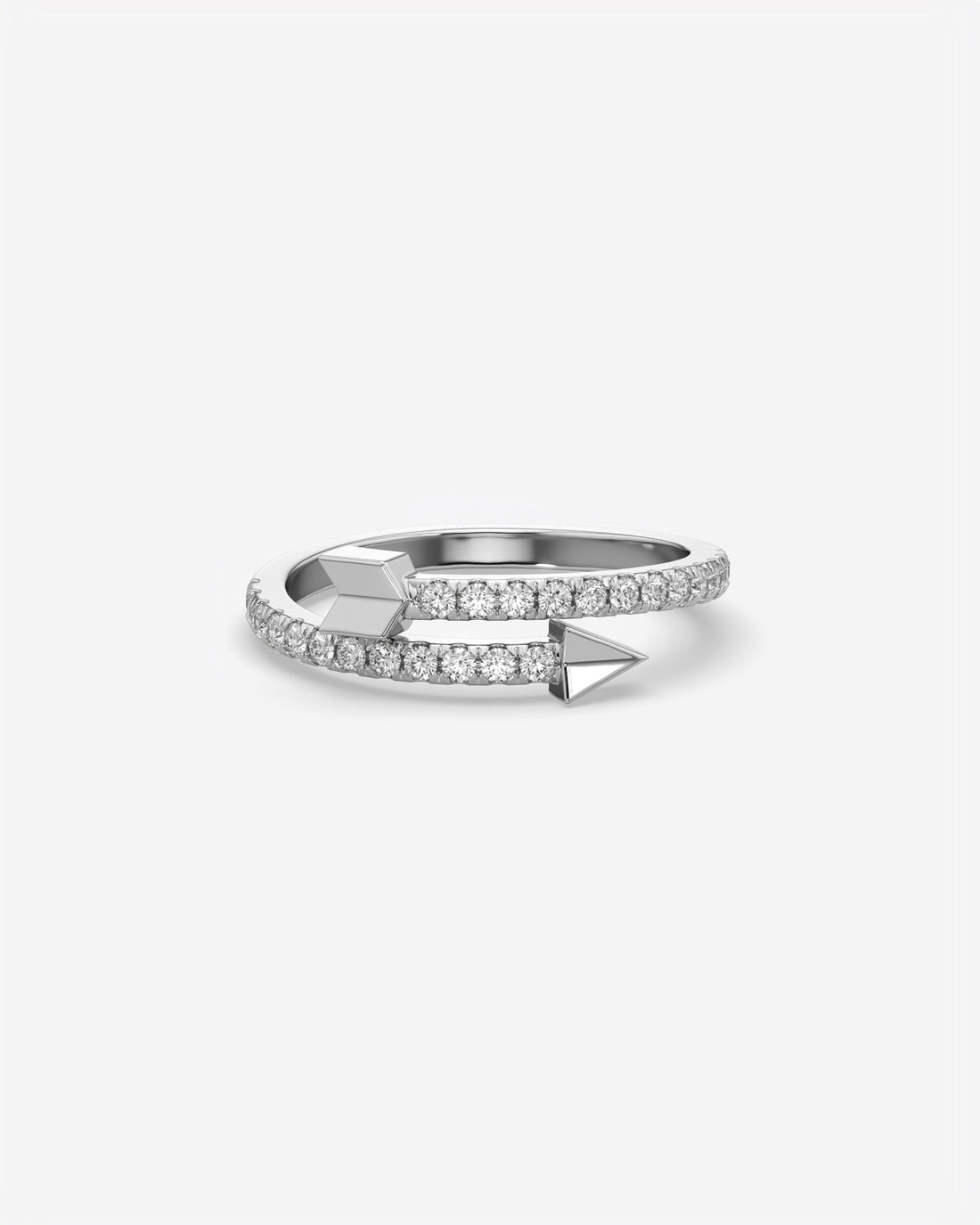 Diamond Arrow Ring 18K White Gold
