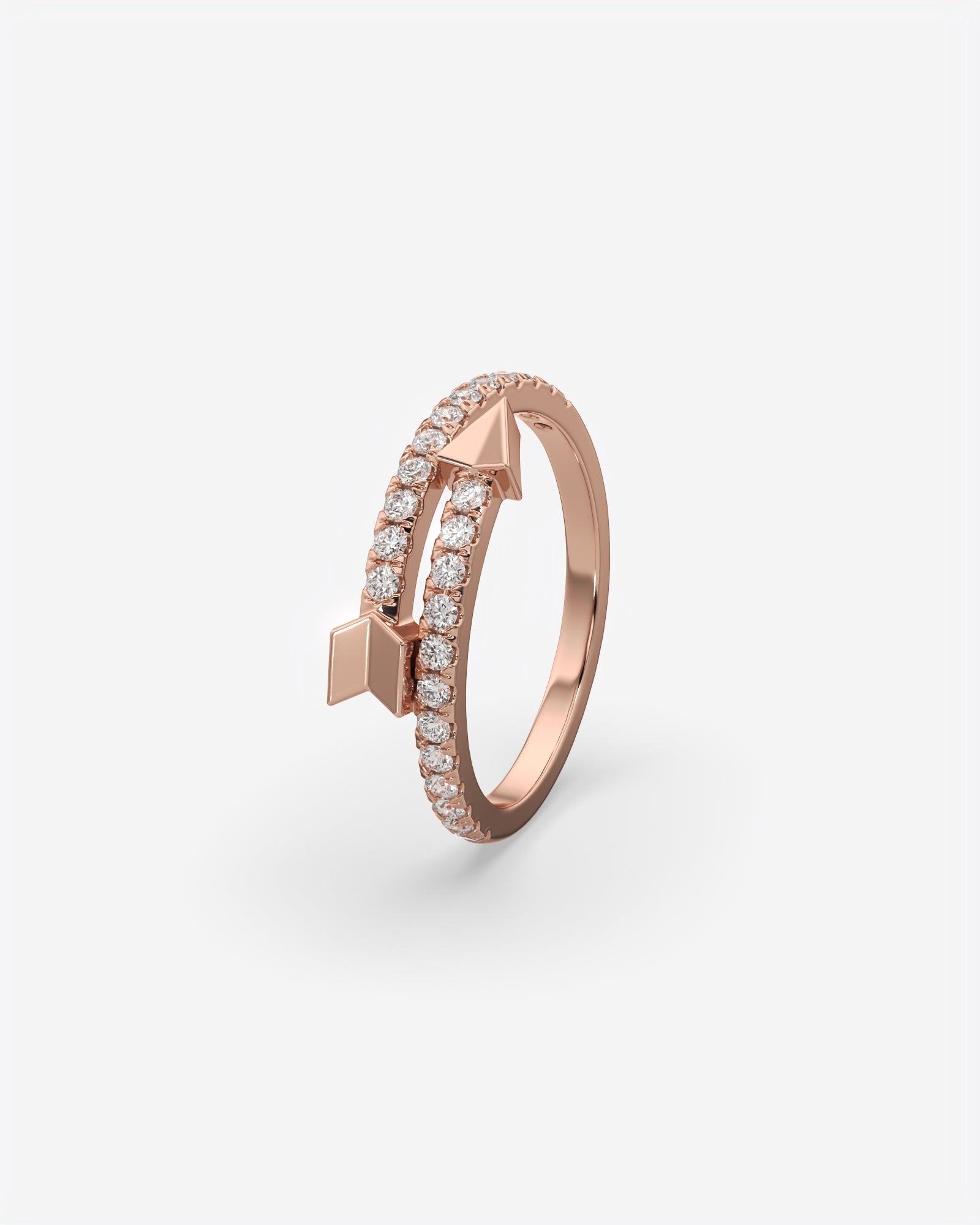 Diamond Arrow Ring 18K Rose Gold