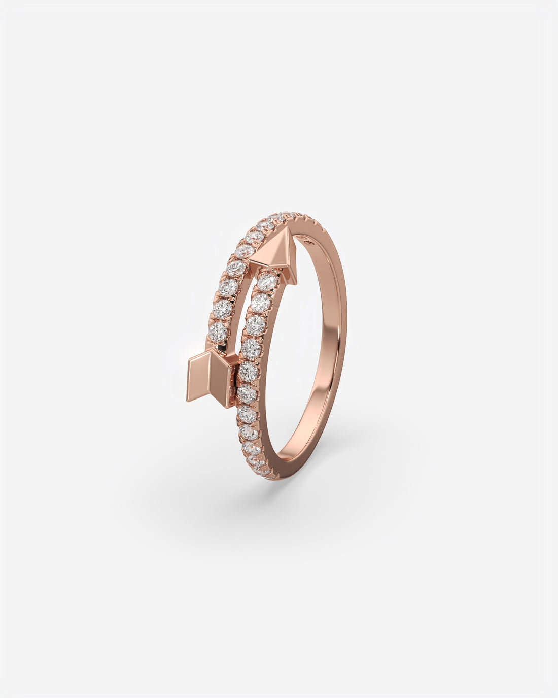 Diamond Arrow Ring 18K Rose Gold