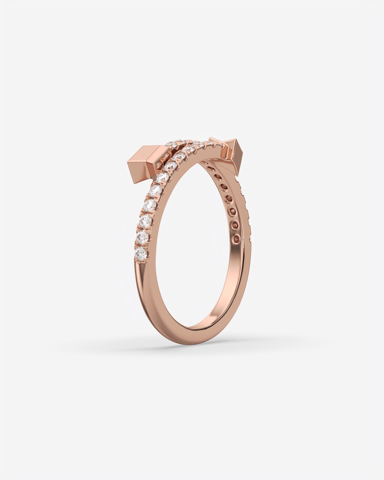 Diamond Arrow Ring 18K Rose Gold