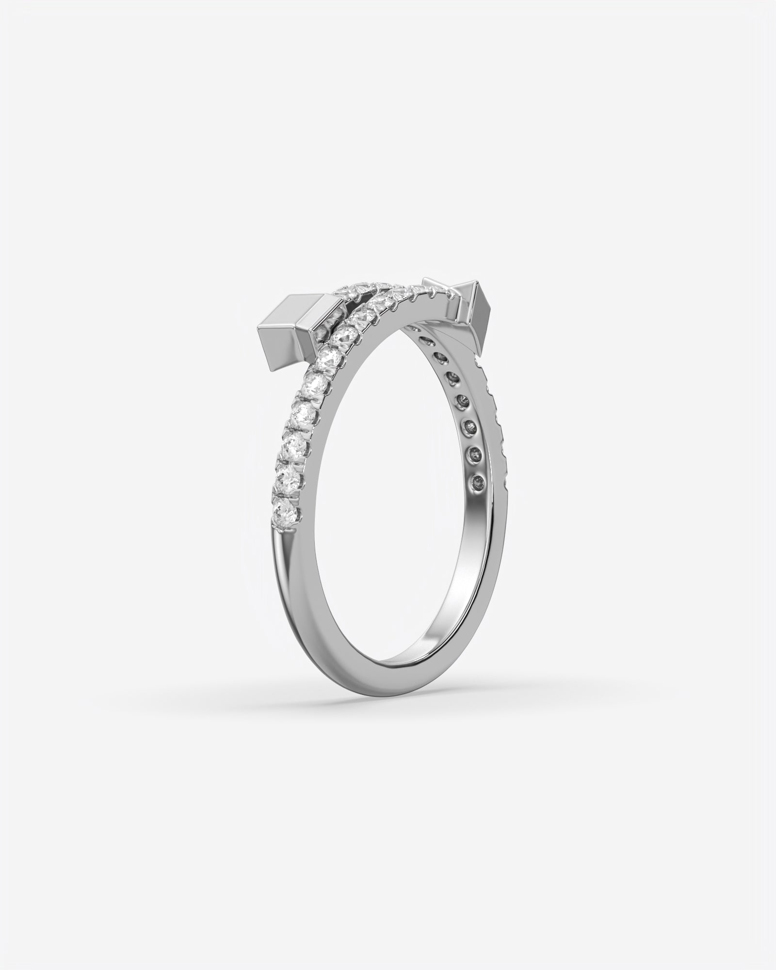 Diamond Arrow Ring 18K White Gold