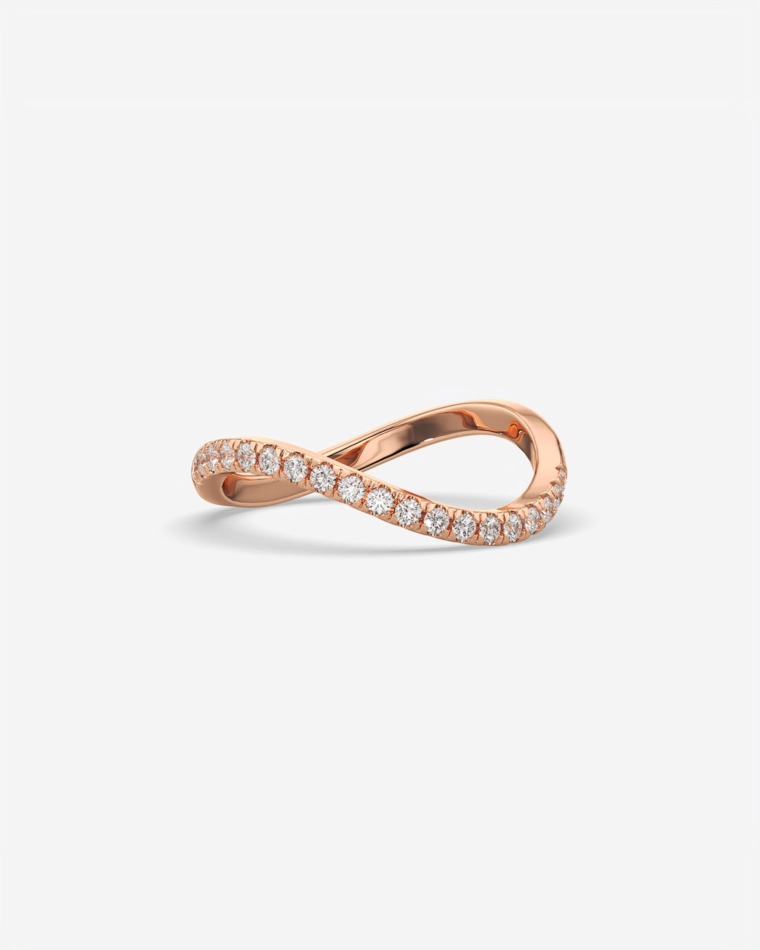Diamond Sleek Wave Ring 18K Yellow Gold