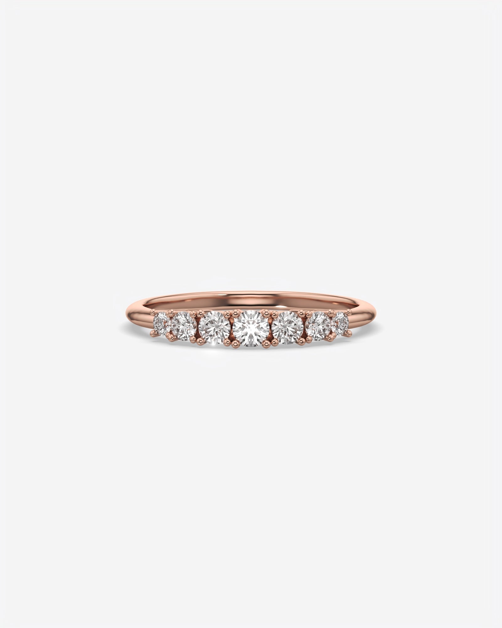 7 Stone Diamond Wedding Band