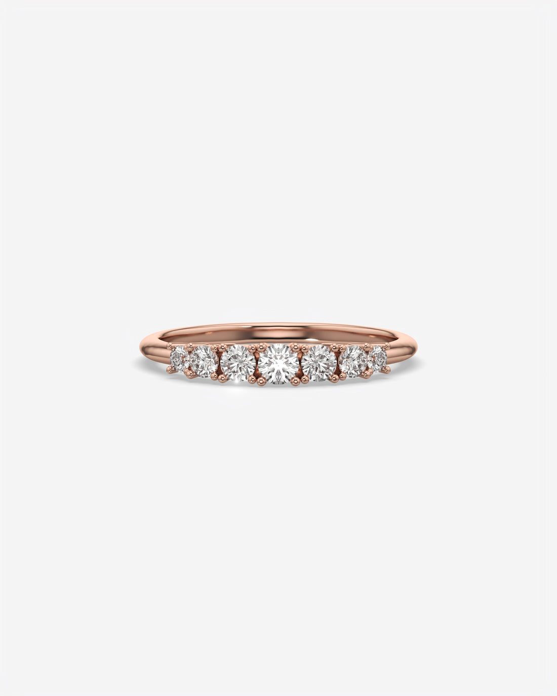 7 Stone Diamond Wedding Band