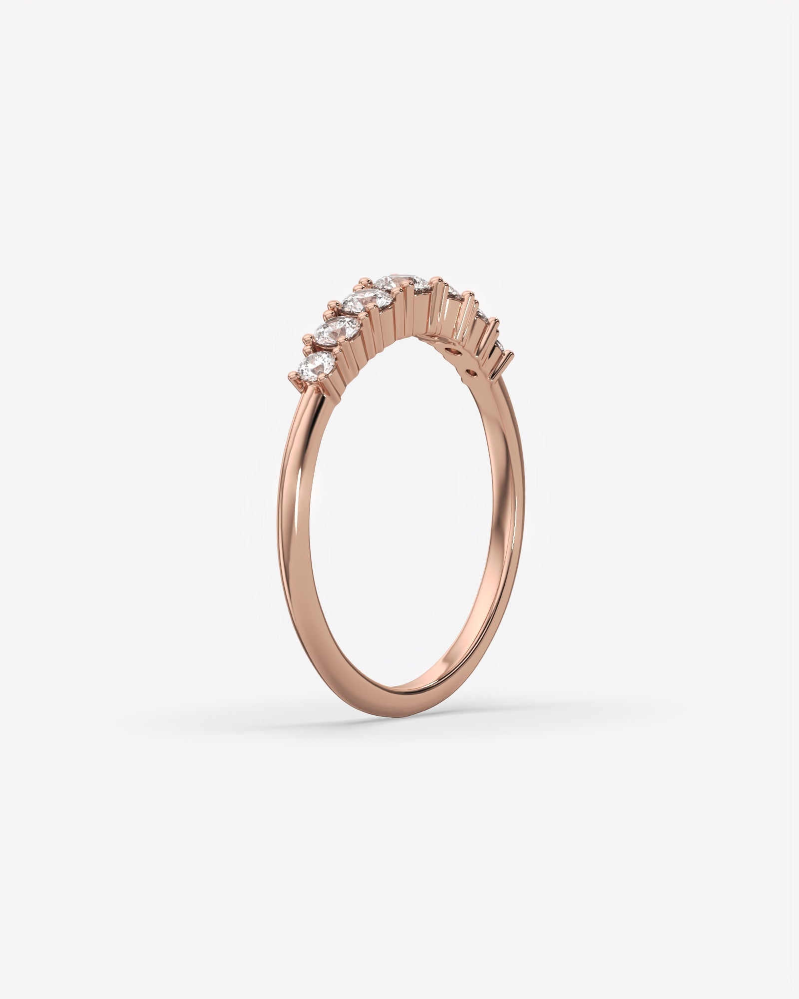 7 Stone Diamond Wedding Band