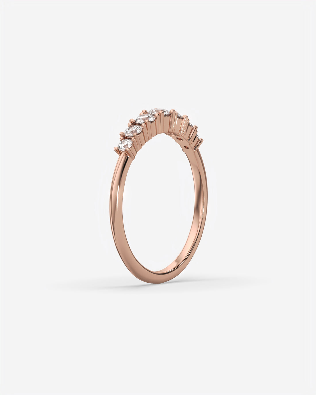 7 Stone Diamond Wedding Band