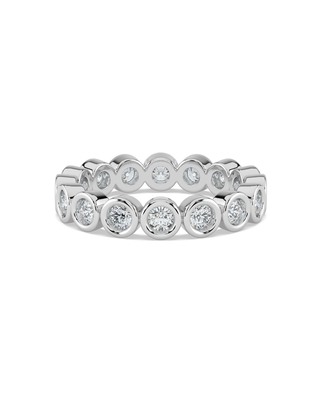 Bezel-Set Round Eternity Wedding Ring