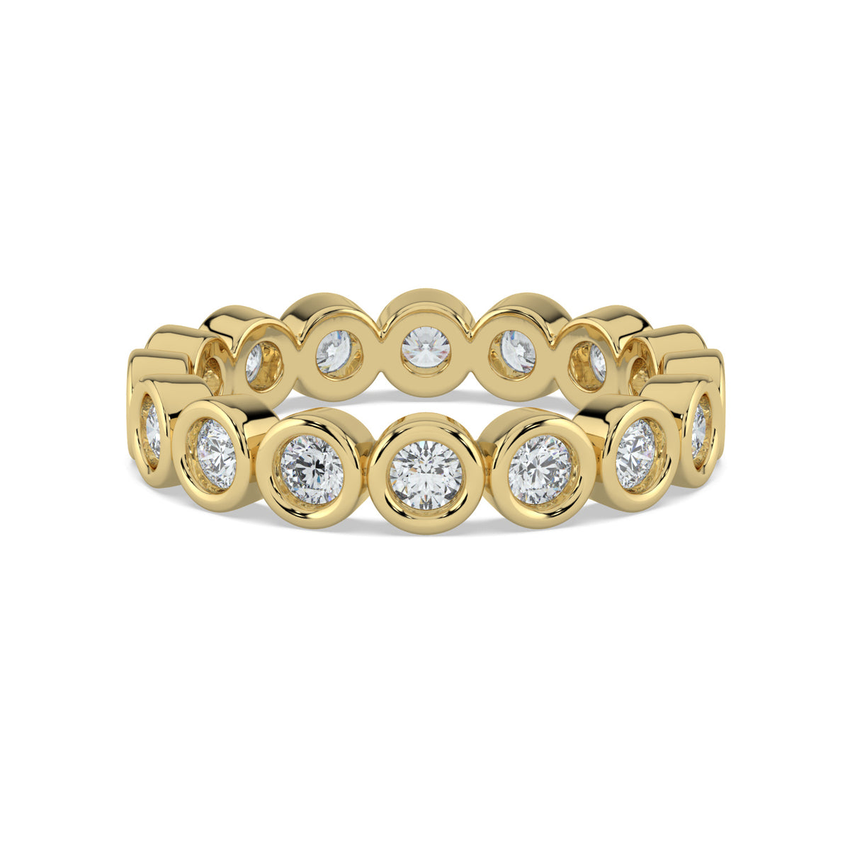 Bezel-Set Round Eternity Wedding Ring