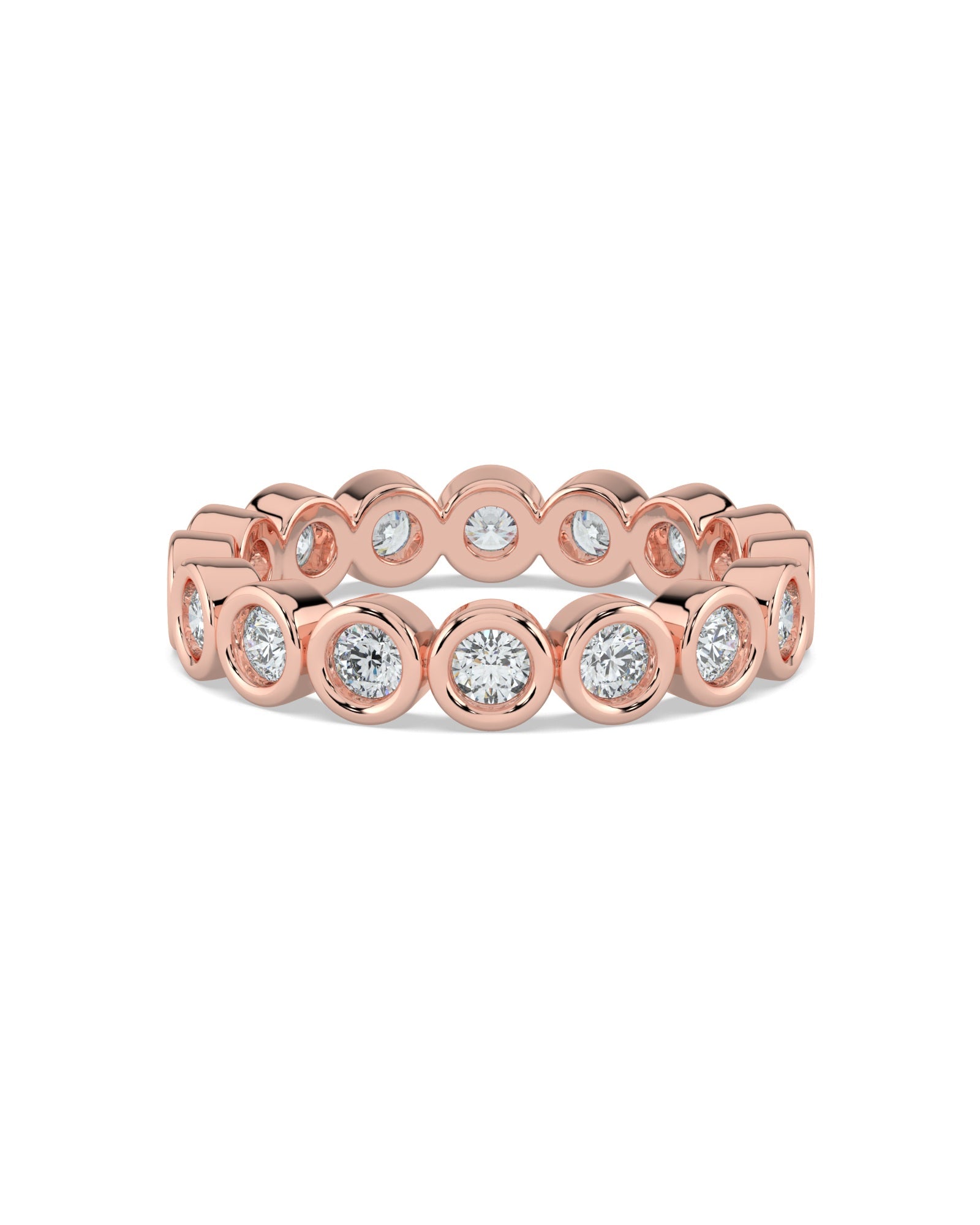 Bezel-Set Round Eternity Wedding Ring