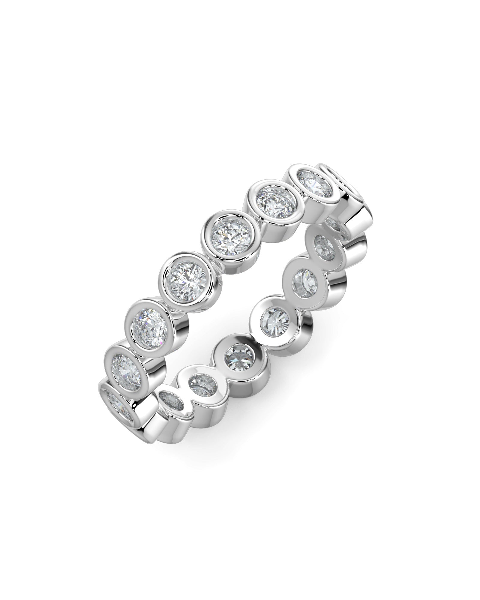 Bezel-Set Round Eternity Wedding Ring