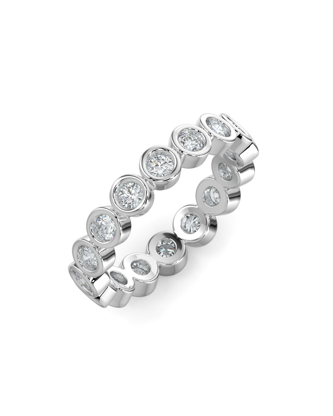 Bezel-Set Round Eternity Wedding Ring