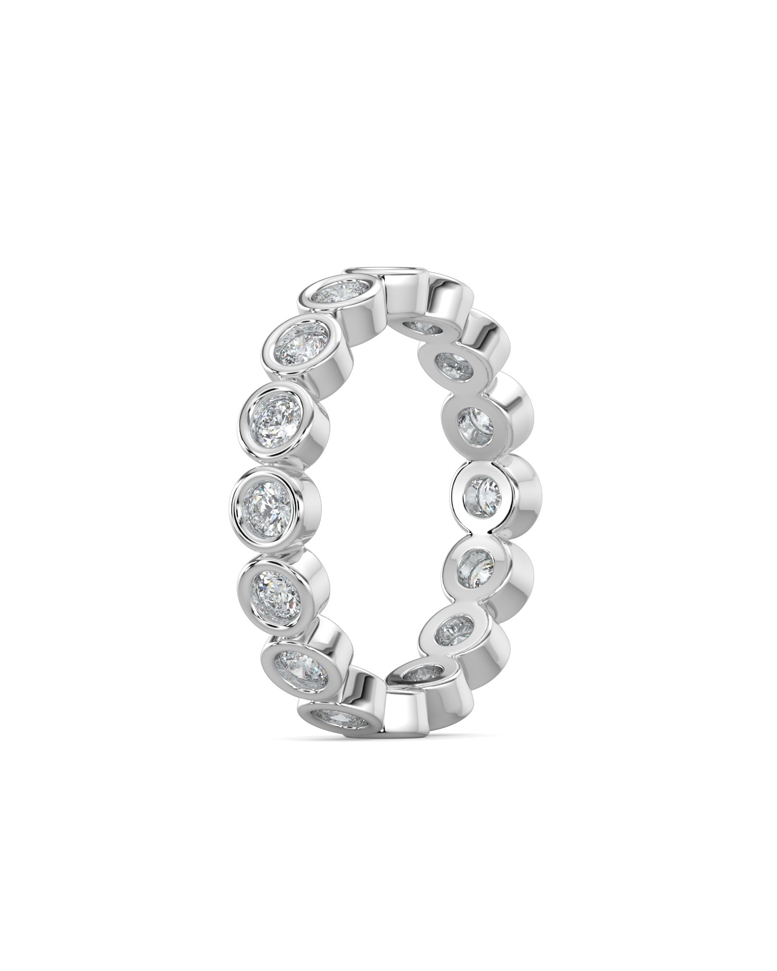 Bezel-Set Round Eternity Wedding Ring
