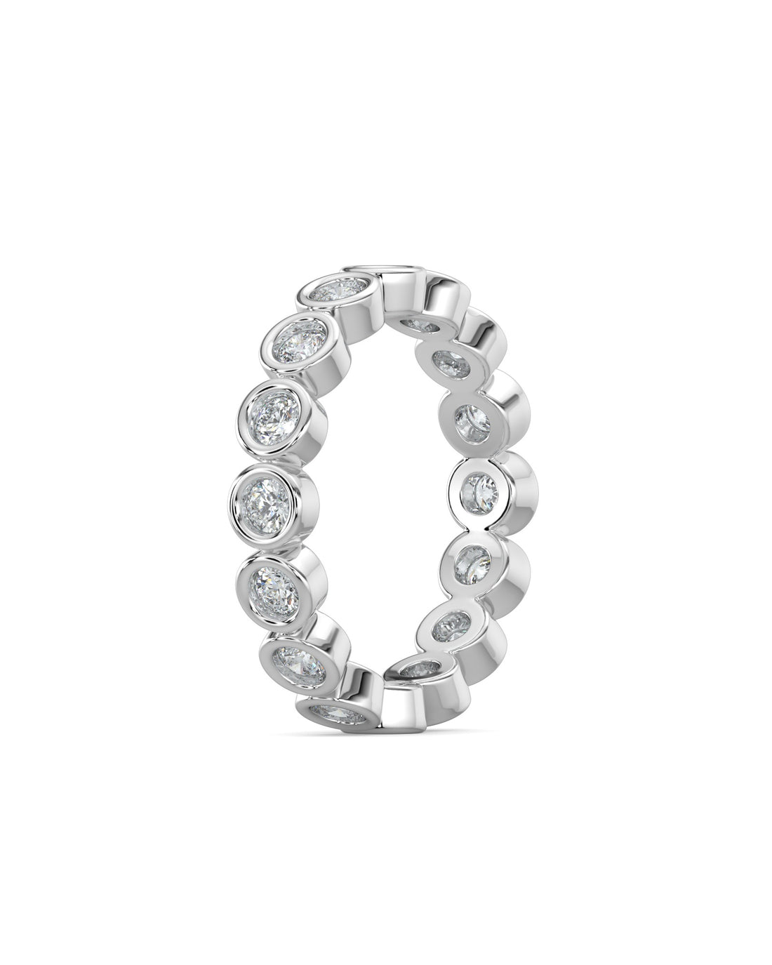 Bezel-Set Round Eternity Wedding Ring