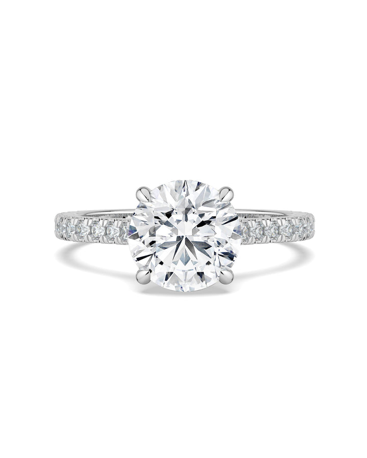 Hidden Halo Round-Cut Engagement Ring