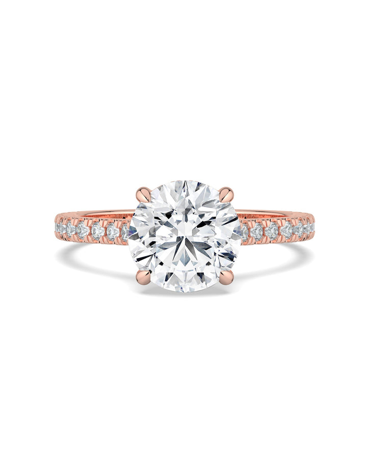 Hidden Halo Round-Cut Engagement Ring