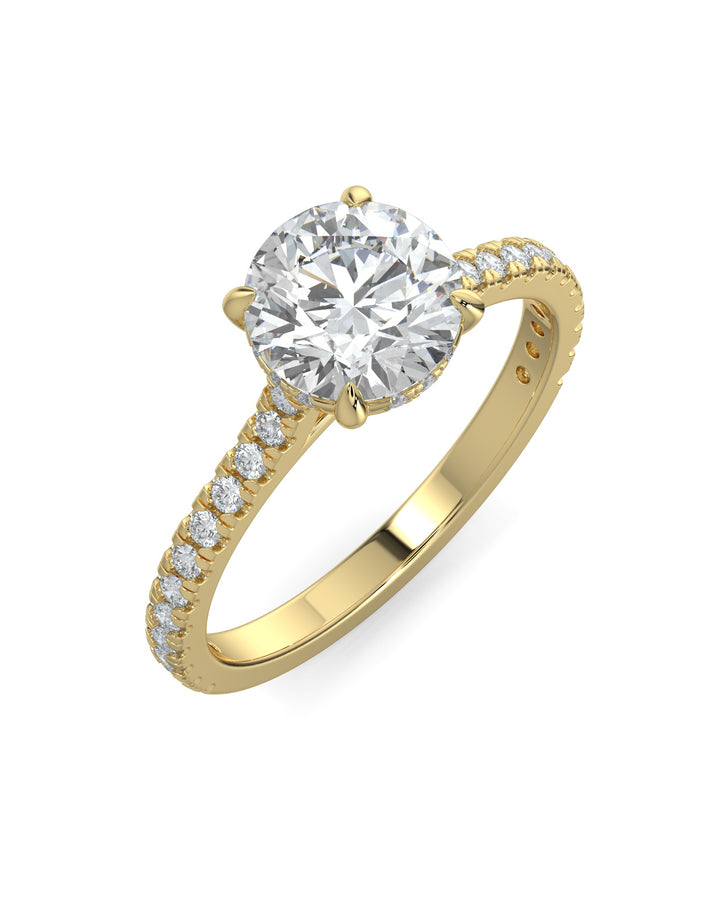 Hidden Halo Round-Cut Engagement Ring