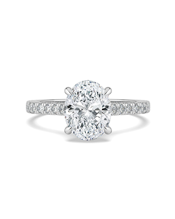 Hidden Halo Oval-Cut Engagement Ring