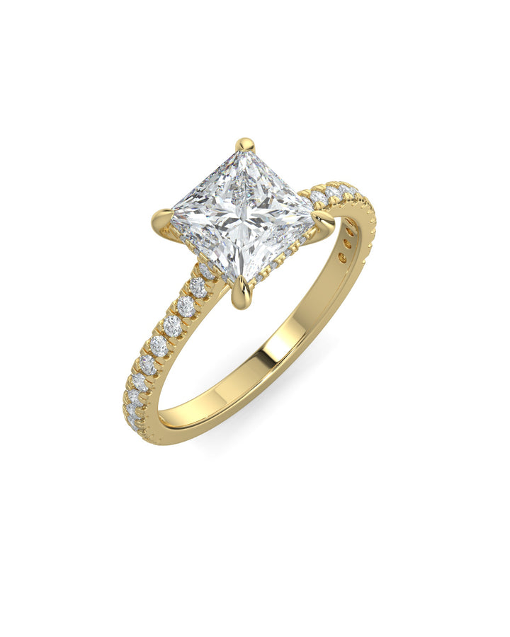 Hidden Halo Princess-Cut Engagement Ring