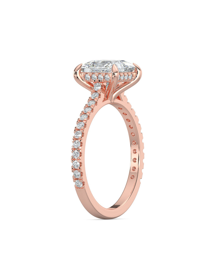Hidden Halo Princess-Cut Engagement Ring