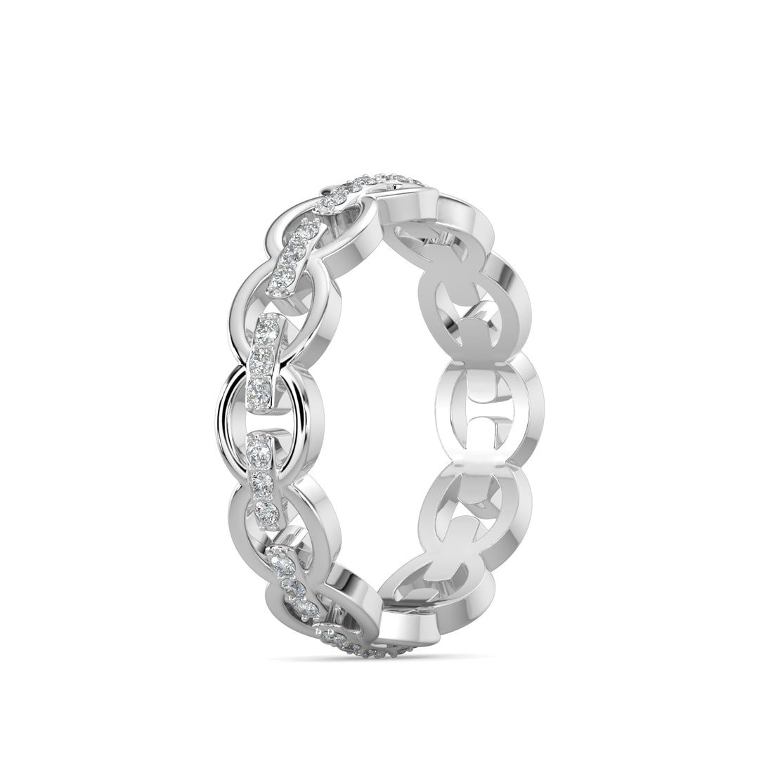 Eternity Diamond Link Ring