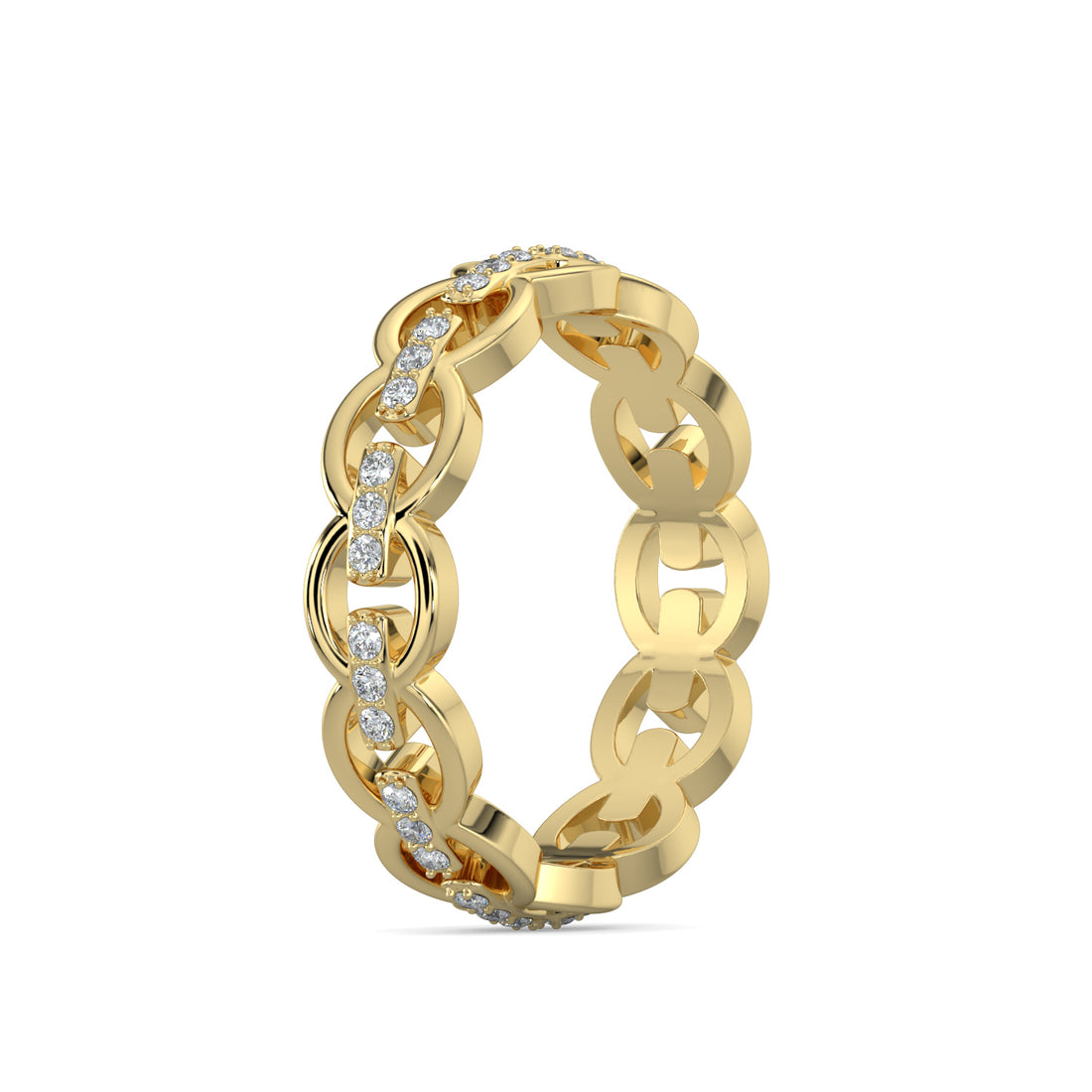 Eternity Diamond Link Ring