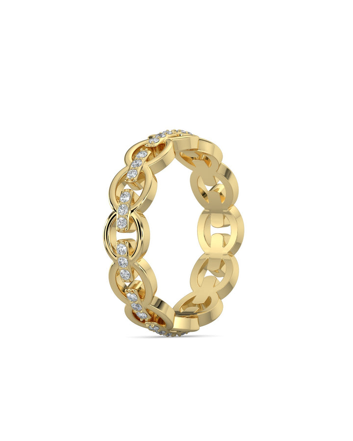 Eternity Diamond Link Ring